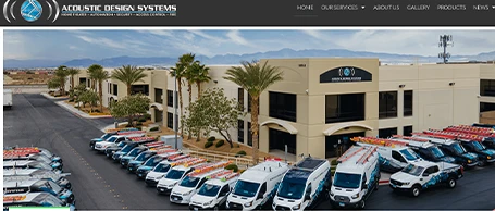 Acoustic design website thumbnail created by Starfire Web Design