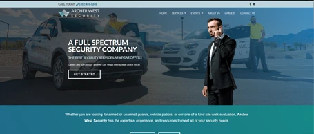 Archer West website design project
