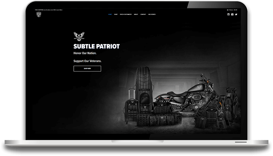 Responsive website design displayed on laptop device